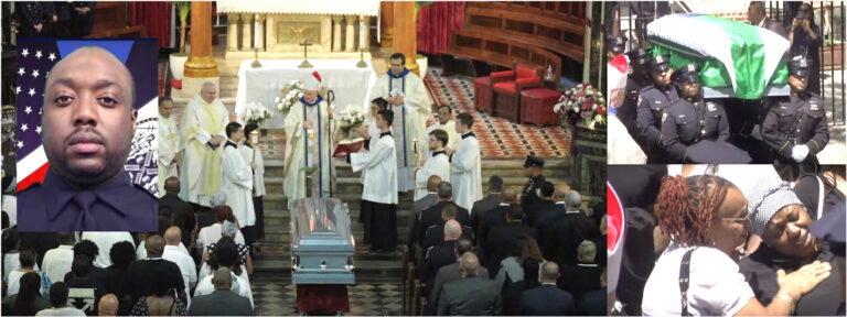 El alcalde, jefes policiales, cientos de policías