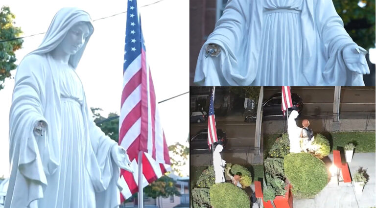 Impío desquiciado mutila estatuas