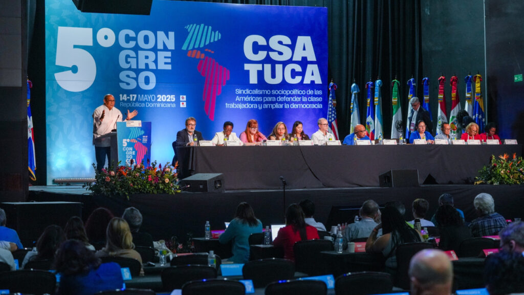 Rafael Santos Badíia, director general del Infotep en el acto de clausura del 5to Congreso de la CSA 2