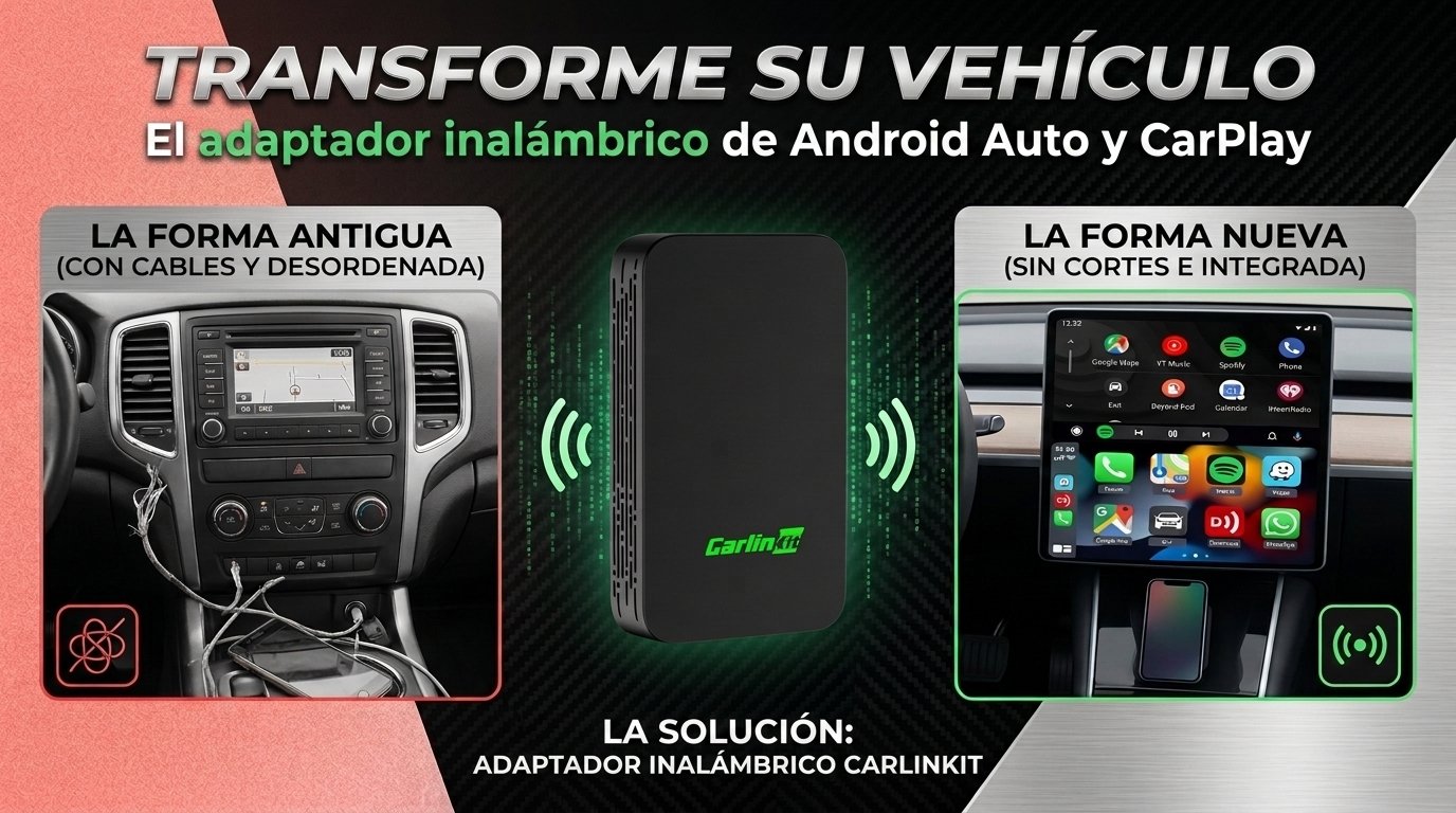 "Moderniza tu coche con este adaptador: Android Auto y CarPlay sin ...